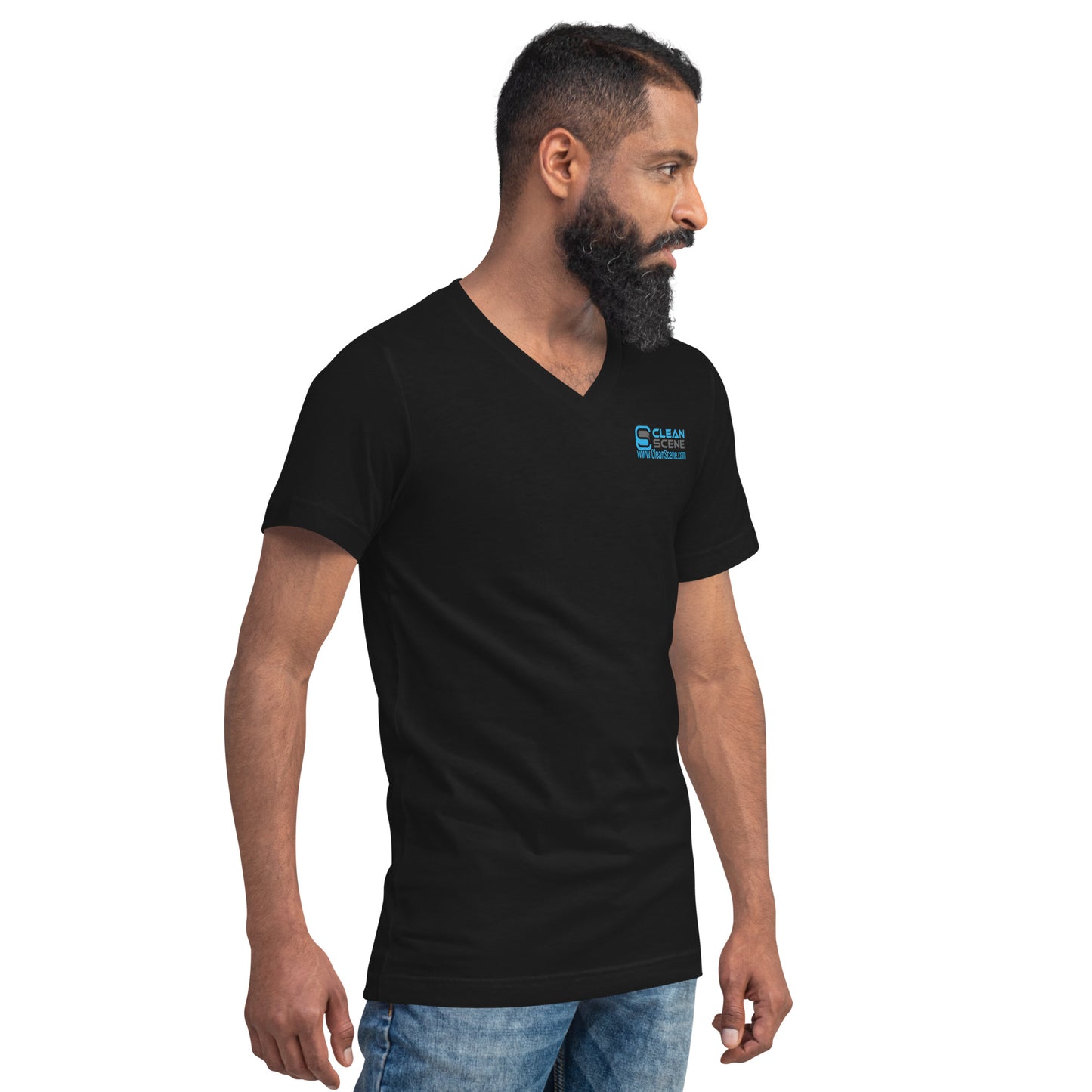 Clean Scene - Unisex Short Sleeve V-Neck T-Shirt