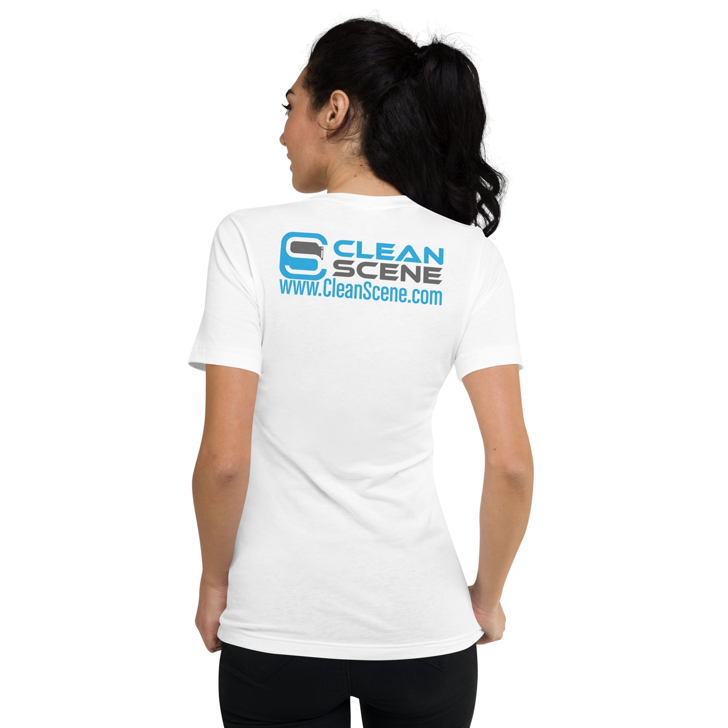 Clean Scene - Unisex Short Sleeve V-Neck T-Shirt